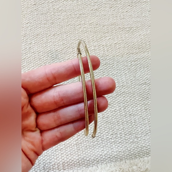 Gold Statement Choker Adjustable Sleek Chic Link Snake Herringbone Necklace NWOT - Picture 2 of 4